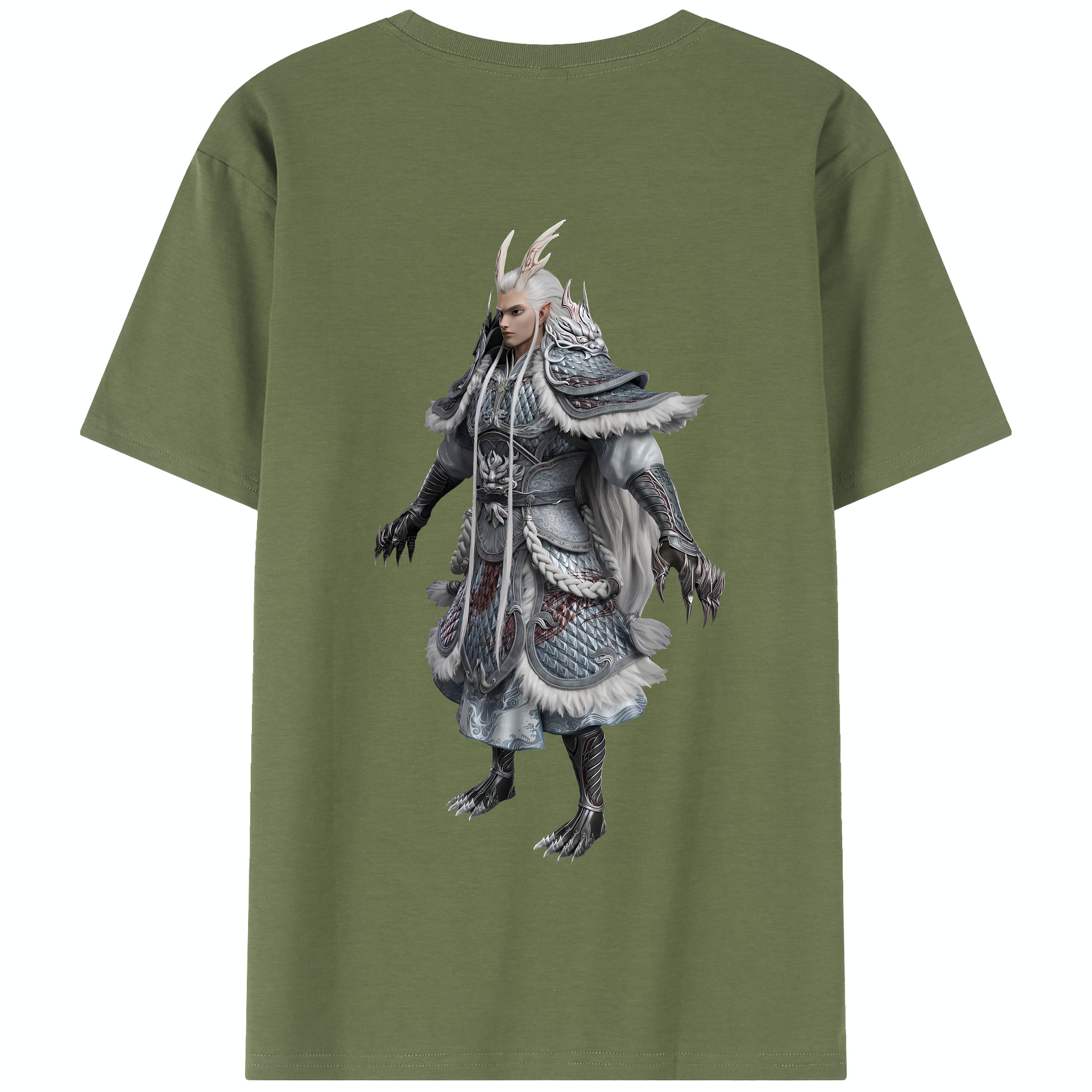 （画像用） Ne Zha 2 ナタ 魔童の大暴れ 綿100％半袖Tシャツ（背面プリント）